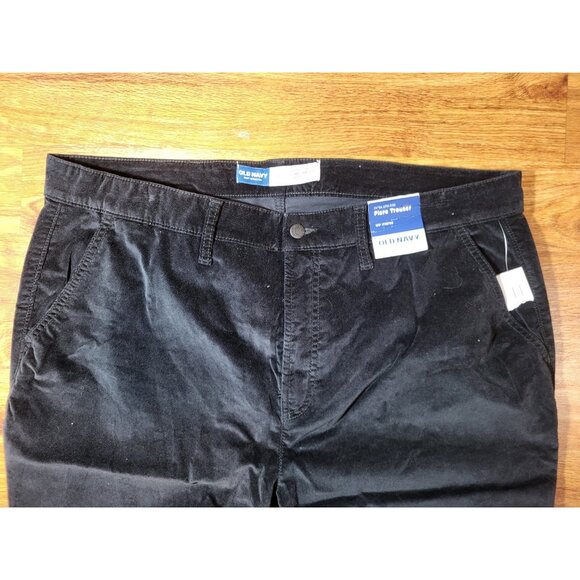 NWT Old Navy Extra High Rise Flare Trouser Secret Smooth Pockets Sz 20 Velveteen - Picture 2 of 4